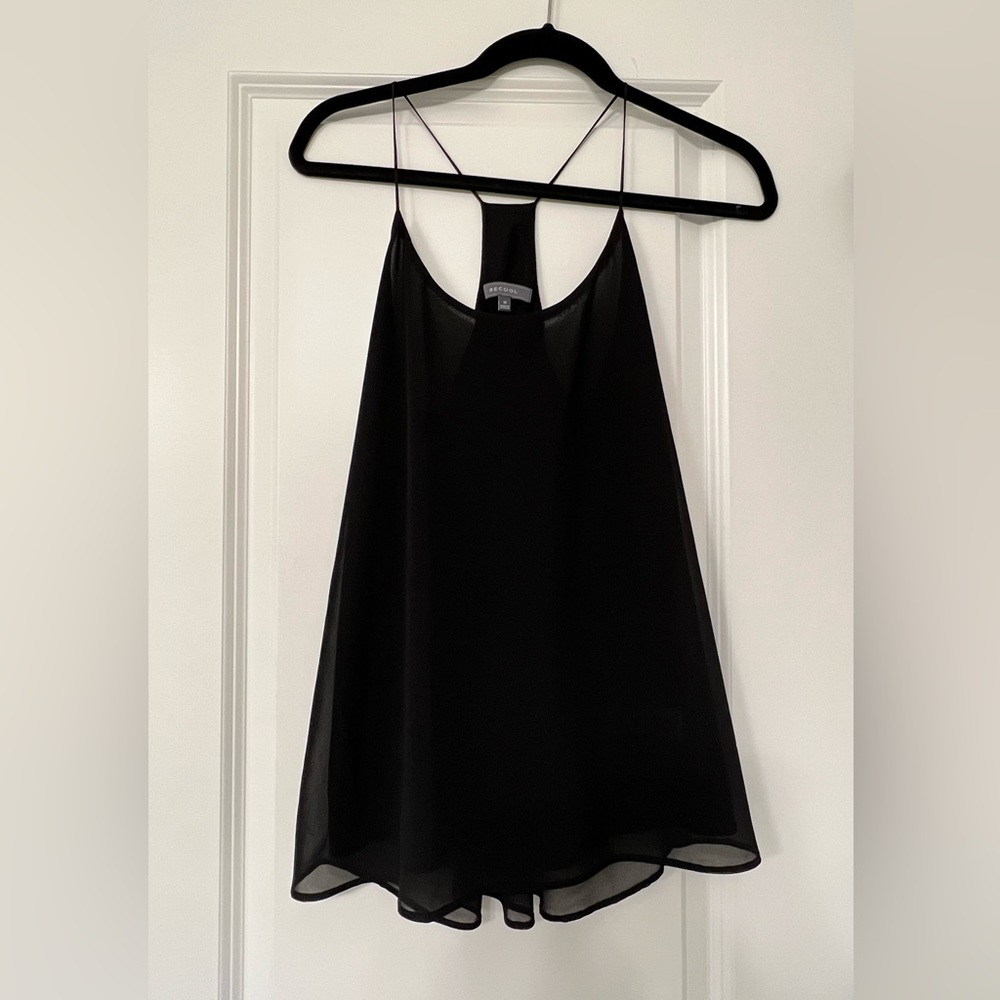 Becool brand lined black top. Size M